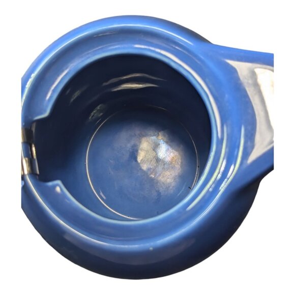 HuesNBrews Blue Ceramic Teapot With Stainless Steel Infuser & Lid 2 Cup - Picture 6 of 13